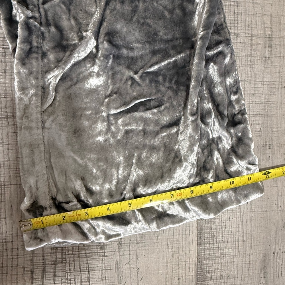 MAEVE by Anthropology Silver Metallic Silk Style Straight Leg Pants Size Medium - Picture 8 of 11